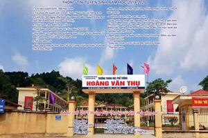 THÔNG BÁO TUYỂN SINH VÀO LỚP 10 TRƯỜNG THPT HOÀNG VĂN THỤ NĂM HỌC 2019 - 2020