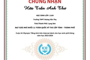 🌈VINH DANH HỌC SINH ĐẠT GIẢI IOE CẤP TỈNH 2024🌈