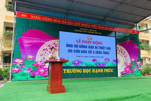 TRƯỜNG THPT HOÀNG VĂN THỤ PHÁT ĐỘNG ỦNG HỘ ĐỒNG BÀO MIỀN BẮC KHẮC PHỤC HẬU QUẢ CƠN BÃO SỐ 3 (BÃO YAGI)