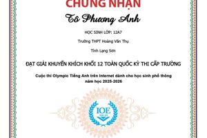 Tổ Ngoại Ngữ - Trường THPT Hoàng Văn Thụ: Vinh danh thành tích cấp Trường và sẵn sàng cho Kỳ thi IOE cấp Tỉnh năm học 2025 - 2026 🎉🎉🎉